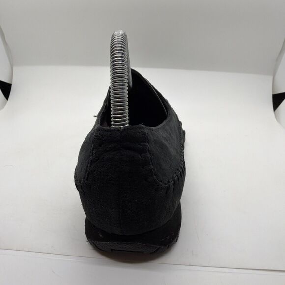 Womens Size 9 Skechers Relaxed Fit Memory Foam Black Suede Loafers Shoes 48930 - Picture 5 of 13